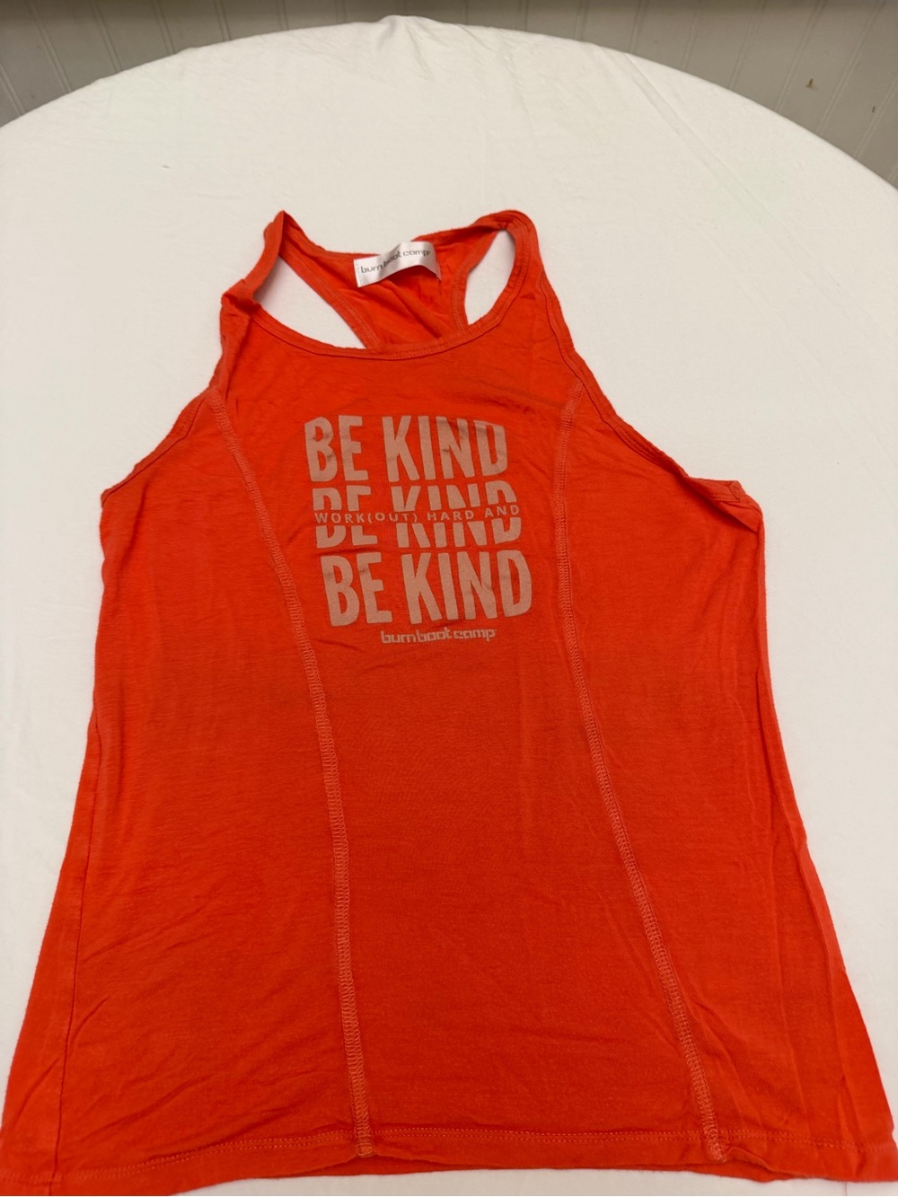 Women's 'Be Kind' Orange Racerback Tank
